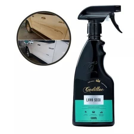 Lava Seco Cadillac 500ml com Cera – Limpeza Automotiva Sem Água + Proteção e Brilho