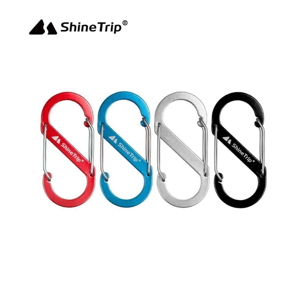 Mosquetão ShineTrip Clipes De Alumínio Em Forma De S Liga Para Escalada Ao Ar Livre Acampamento EDC Chaveiro De Mola Gan