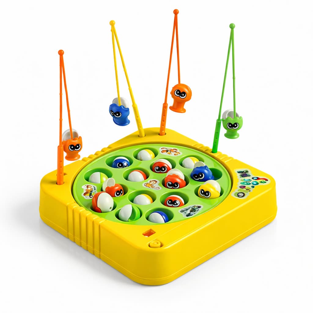 Jogo de Pescaria Infantil Pega Peixe com 15 Peixinhos + 3 Varas | Brinquedo Educativo Criança +3Anos
