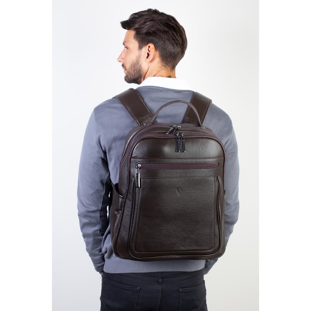 Mochila masculina de couro floater Daniel