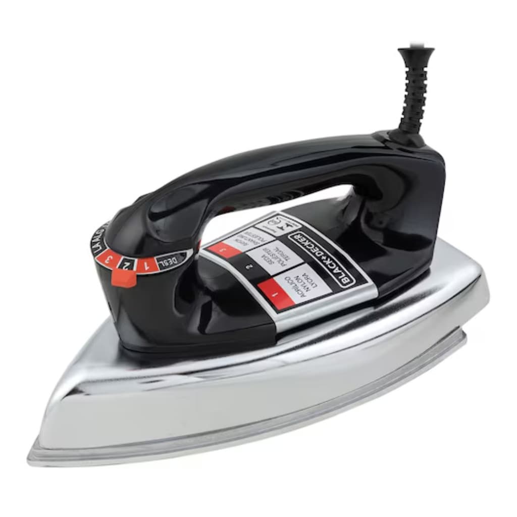 BLACK DECKER FERRO A SECO CROMADO COM BASE DE ALUMÍNIO 220V