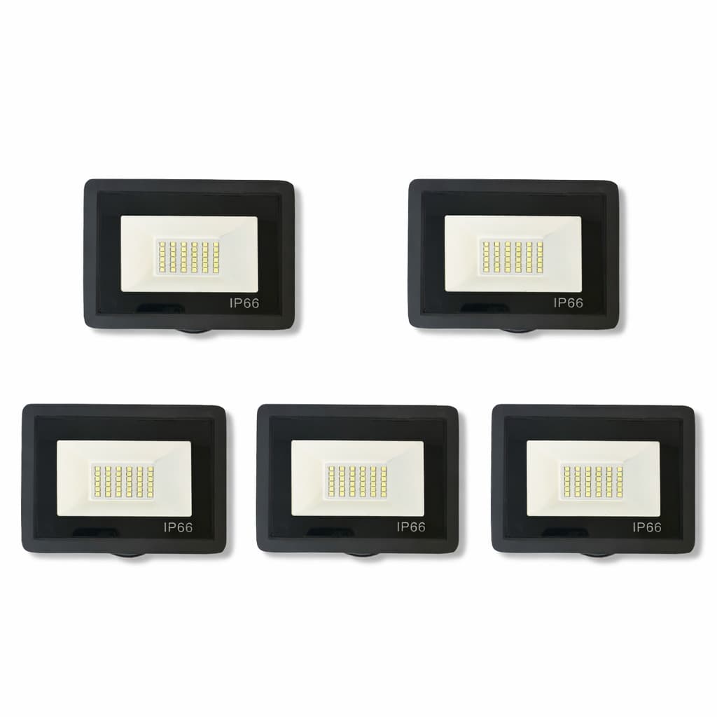 Kit 5 Refletores Slim Led 50w 6000k Cor luz Branco Frio IP66