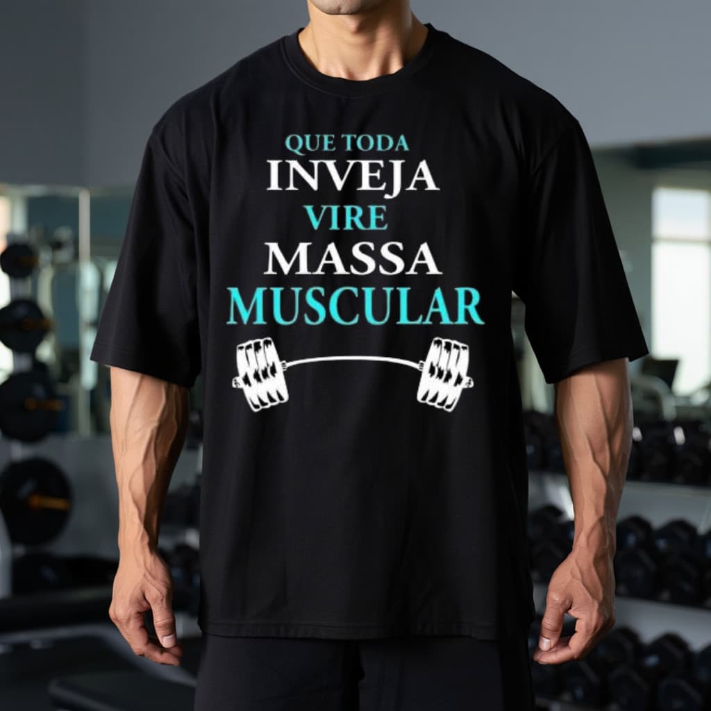 Camiseta Motivcional Para Treino Regular Disponivel Em Plus size E Oversizide Academia Musculaçao