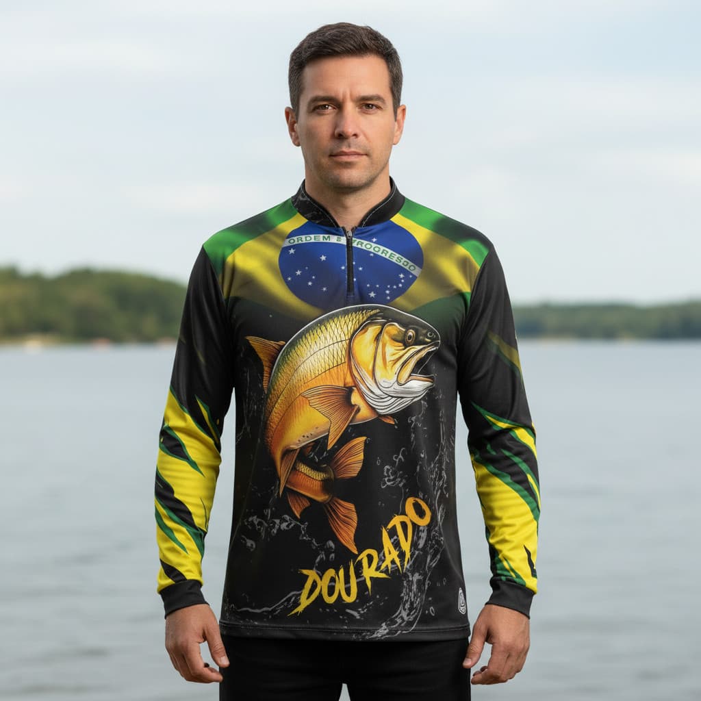 Camisetas Camisa de Pesca Traíra e Tucunaré UV50+ Dryfit Pescaria