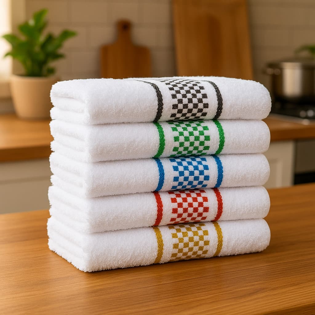 Super Kit 10 Panos de Prato/Copa Premium 100% Algodão Atoalhada Felpuda Grande Toalha de Cozinha