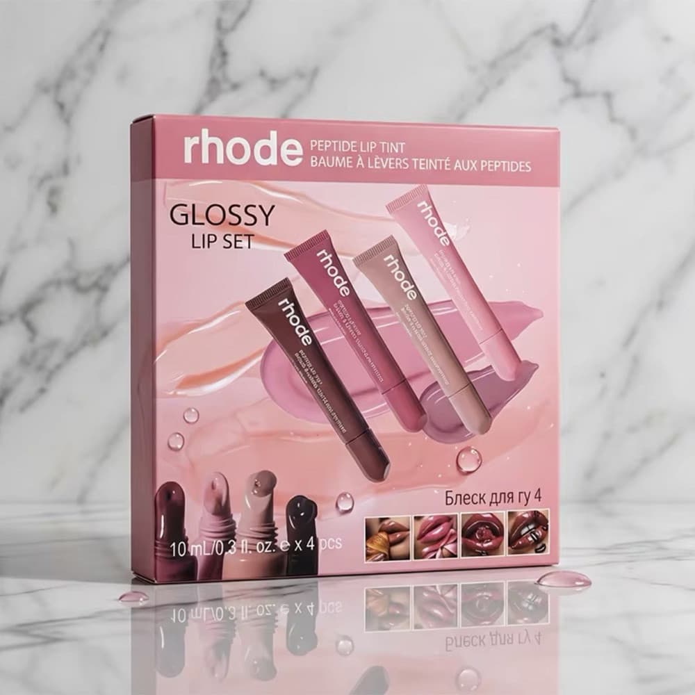 Lip Gloss Brilhante Rhode Batom Colorido Hidratante Líquido Glaze
