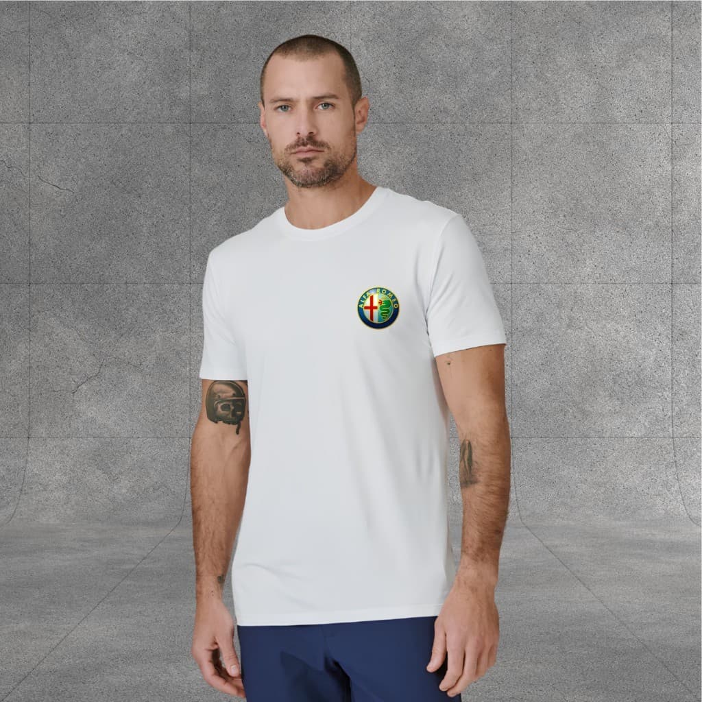Camiseta personalizada Alfa Romeo 100% algodão