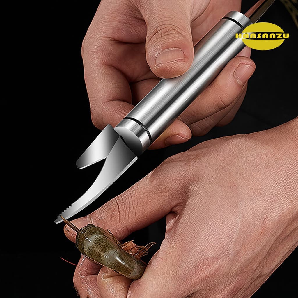 [HNUU] Cortador De Linha De Camarão Descascador Antideslizante Limpeza Rápida Lâmina Afiada Anti-Deformação Resistente À