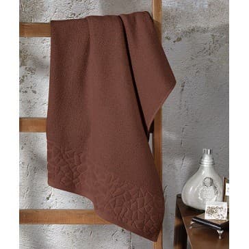 Toalha Rosto Dohler Jacquard Confort Pedrinha 100% Algodão-Marrom