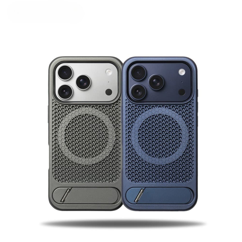 Capa De Telefone Magnética Luxuosa Com Dissipação De Calor Em Favo De Mel N52 Para iPhone 17 11 12 13 14 15 16 Pro Max P