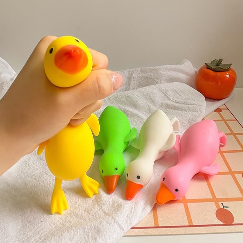 Magic Big White Goose Brinquedos Descompressivos De Ganso Branco Cola Fofa De Pato De Rebound Lento Desenho Animado Squi