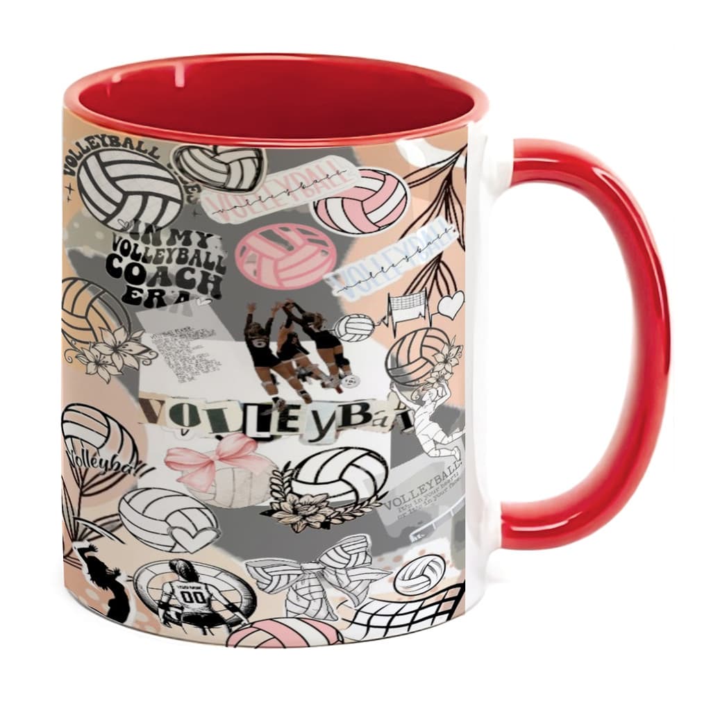 Caneca Porcelana Vôlei Esporte Rede Lembrancinha