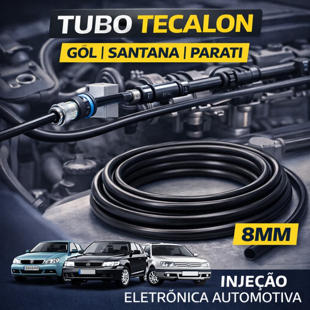 20 Metros Mangueira Combustível Tecalon 8mm X 6mm - Gol - Santana - Parati entre outros Veículos
