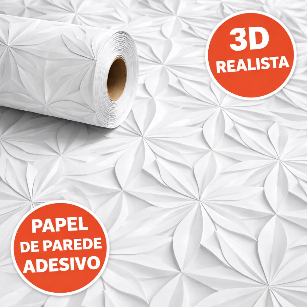 Papel de Parede 3D Realista Autocolante Lavável – Adesivo Premuim
