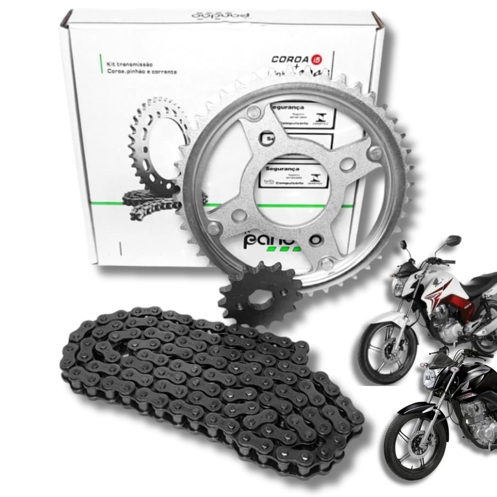 Kit Relação Honda Cg 160 Completo Titan Fan Cargo 160 2016 2017 2018 2019 2020 2021 2022 2023 2024 2025