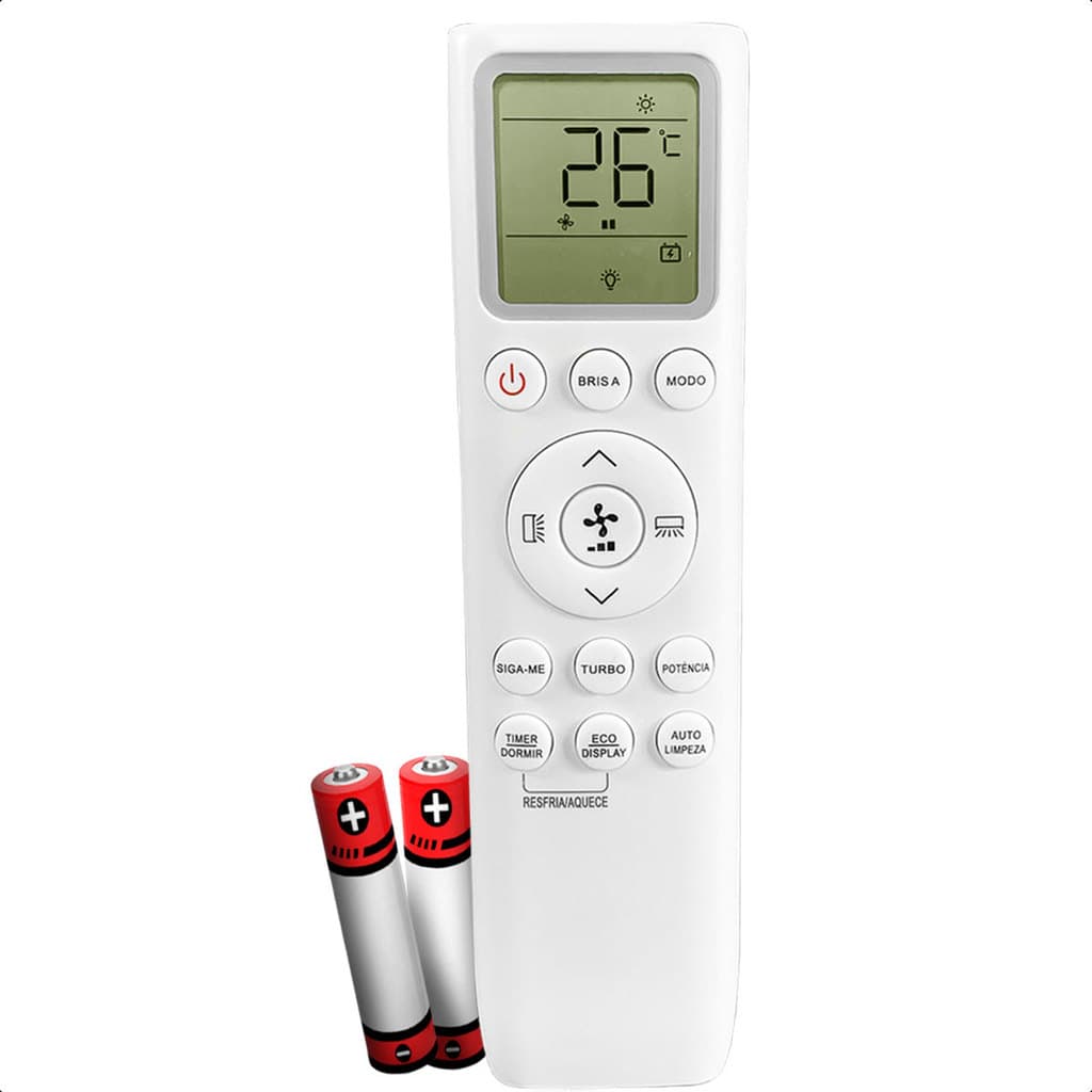 Controle Remoto Compatível com Ar Condicionado TCL Split com Função Timer Sleep com Pilha