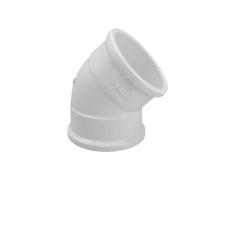 Joelho Esgoto 45º - 40 x 40mm - Krona