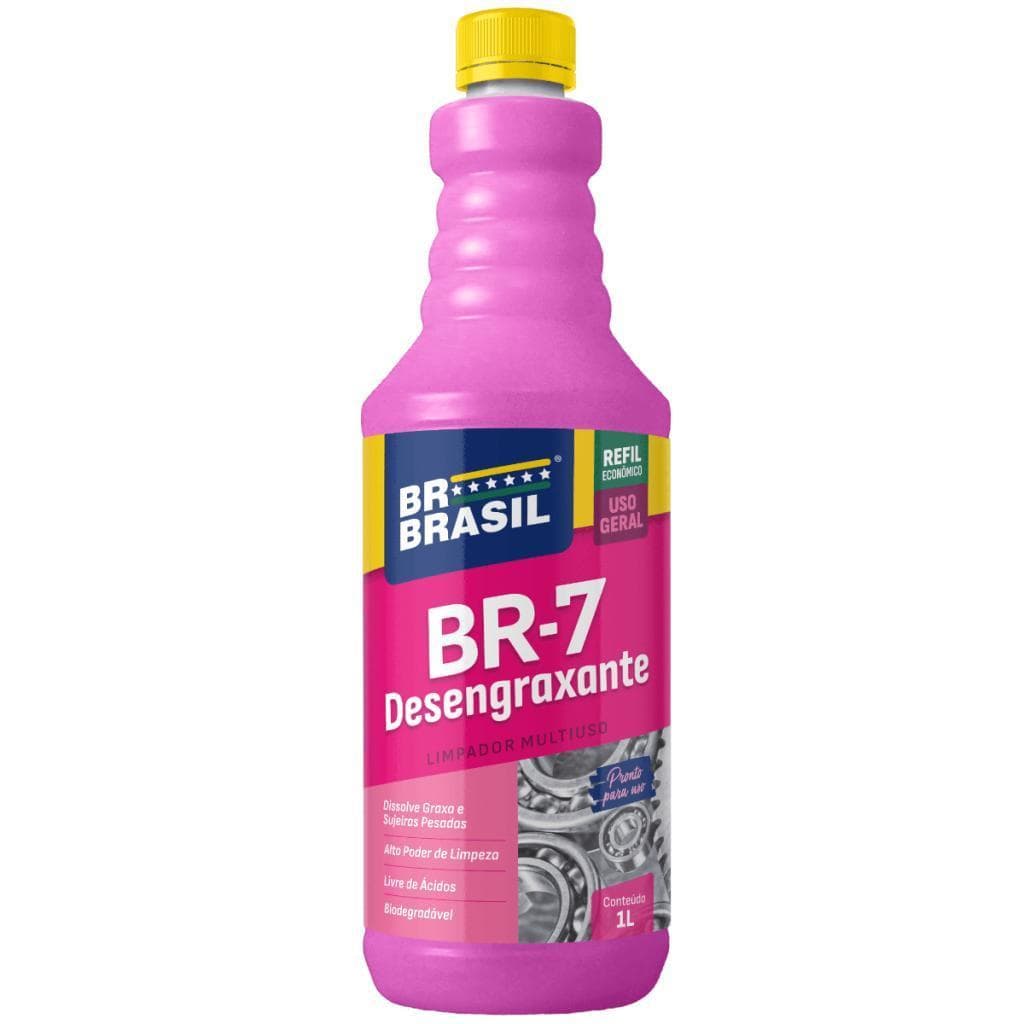 Desengraxante BR-7 BR Brasil 1L Peças Bike Bicicleta Seguro
