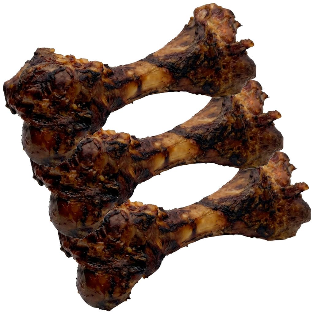 Kit 3 Ossos Fêmur Suíno Natural para Cães Mordedor BeefBone