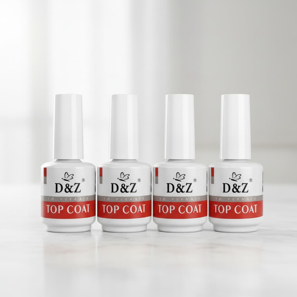 Top Coat D&Z 15 ml – Finalizador Brilho Intenso para Unhas em Gel, Acrílico e Fibra