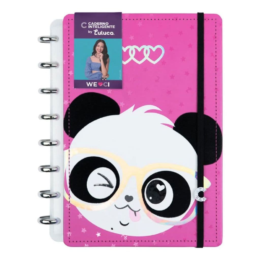 Caderno Inteligente Médio Pandalu Glow by Luluca 80 Folhas Caderno Inteligente