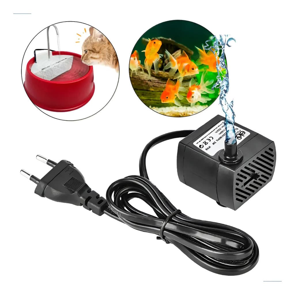 Motor Bomba Submersa Para Aquário Fontes Água Bivolt Gatos BOM8701