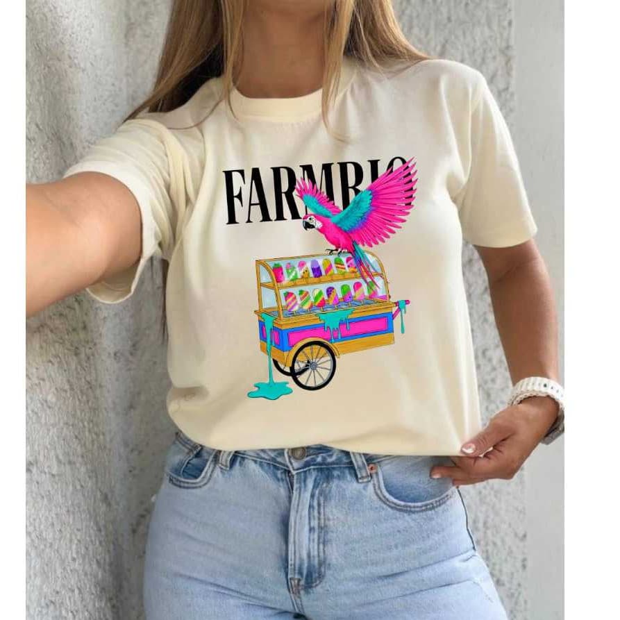 Camiseta Feminina com Estampa Exclusiva Rio Passaro Blusa Premium Fio 30.1 em 100% Algodão