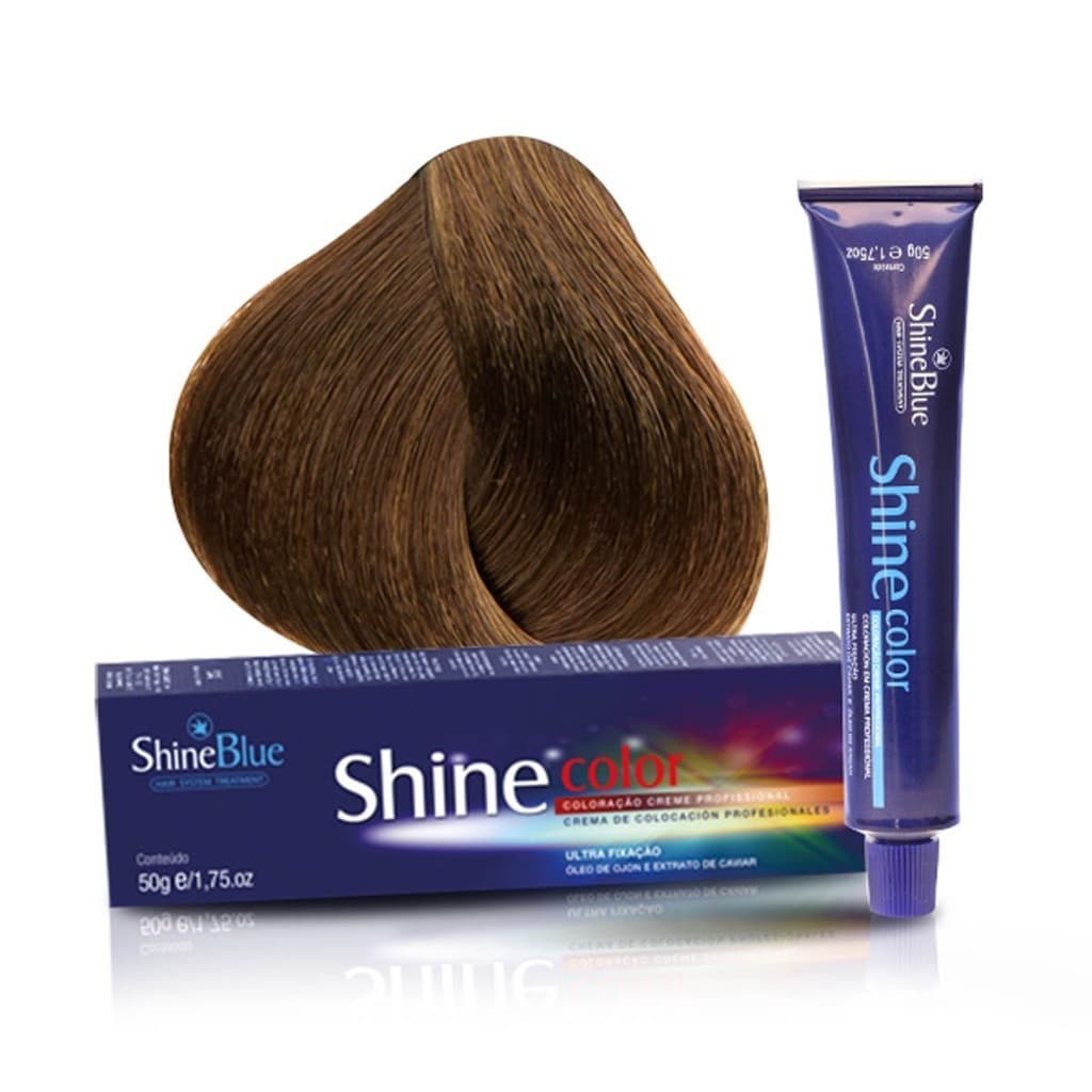 Coloração 8.3 Louro Claro Dourado Shine Blue 50g