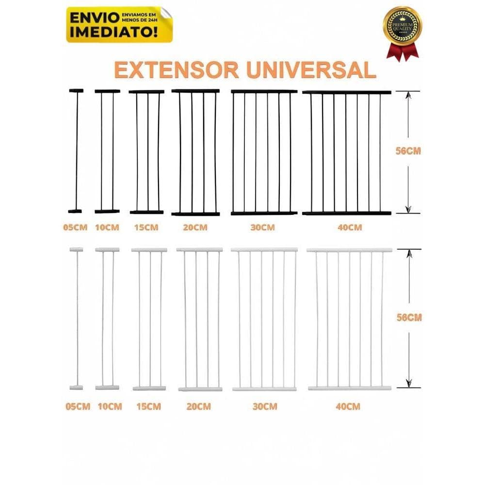 Extensor Universal Prolongador Portão Pet Cachorro Criança Bebê Proteção Grade 56cm de Altura