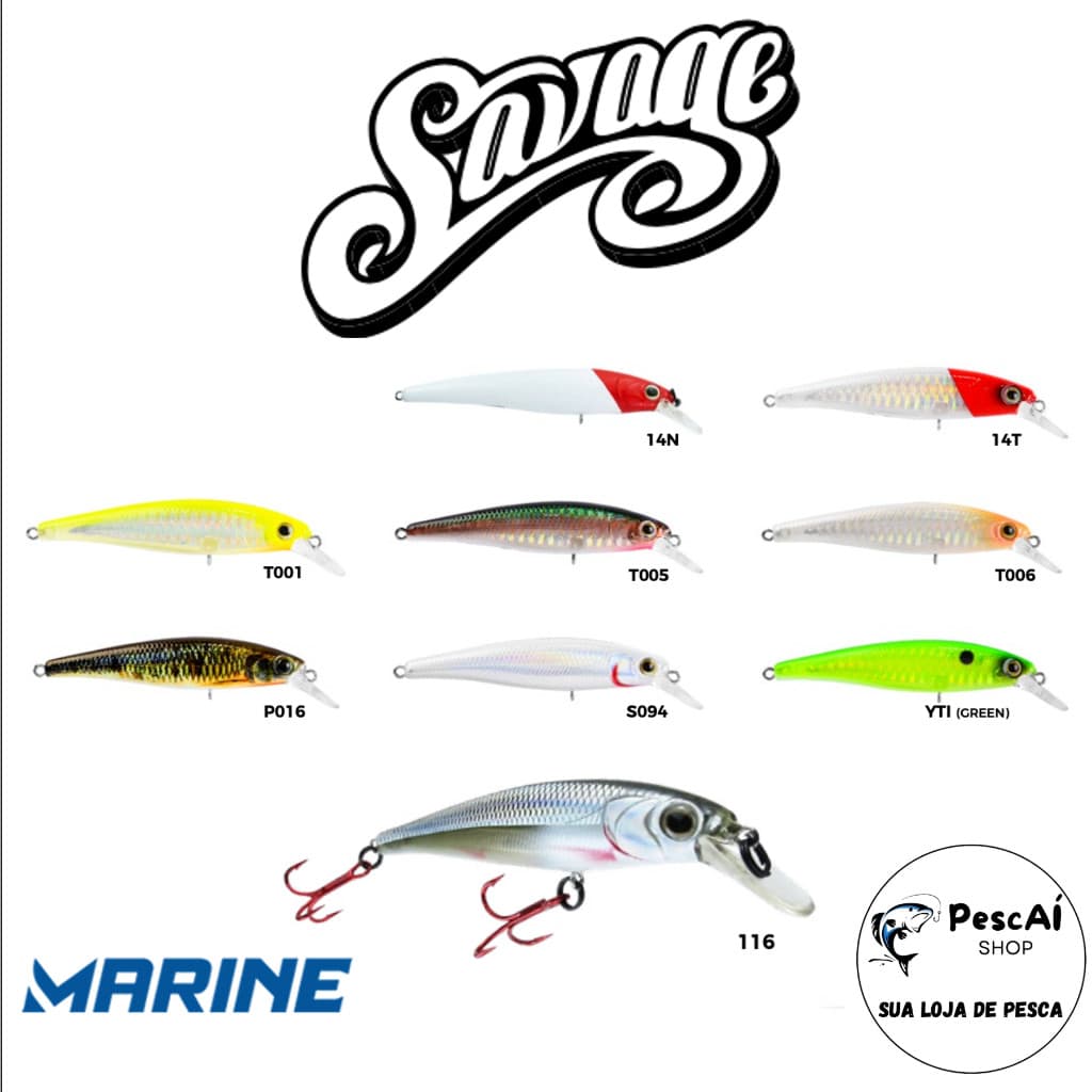 Isca Artificial - Marine Sports - Savage 65 - Meia Água - Floating - 6.5 cm - 6 g - Tucunaré