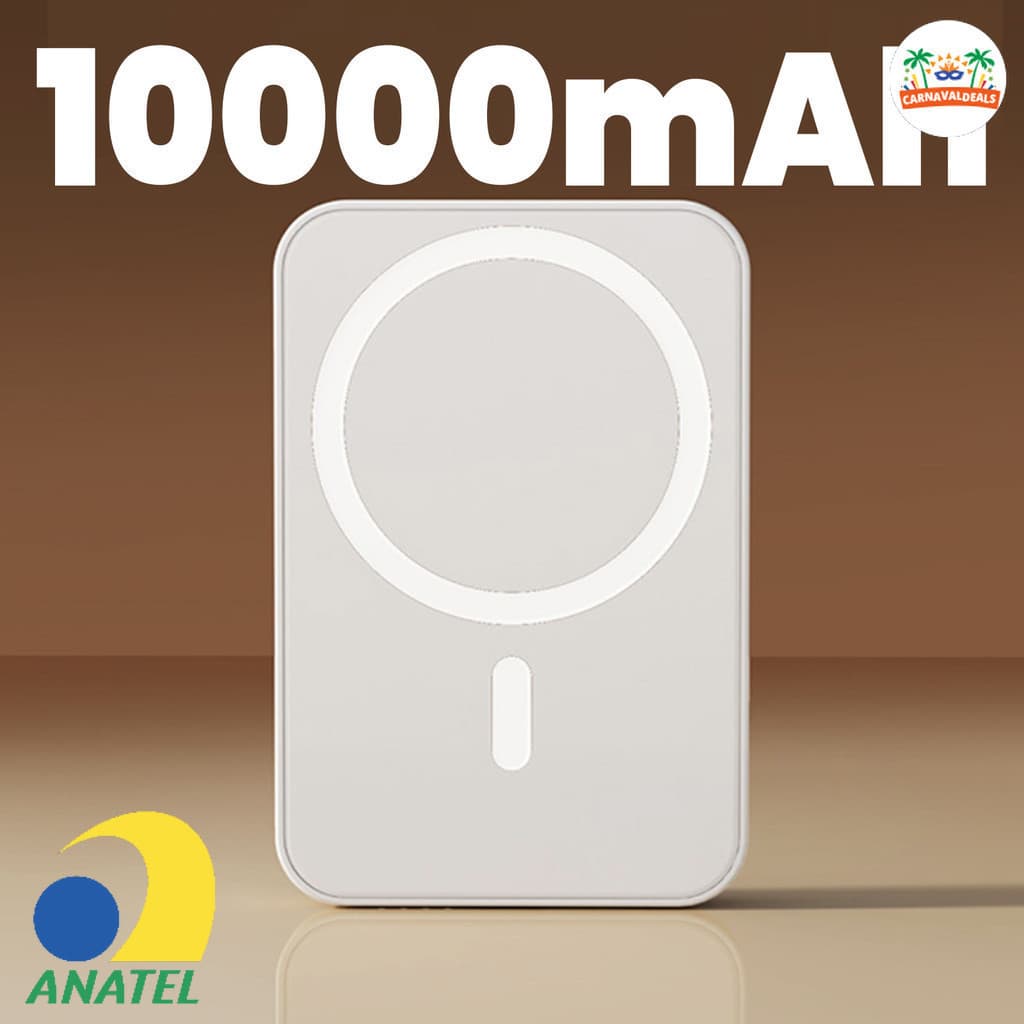 Power Bank MagSafe iPhone 5000mAh Bateria Externa Magnética Carregador Sem Fio 12 13 Pro Max