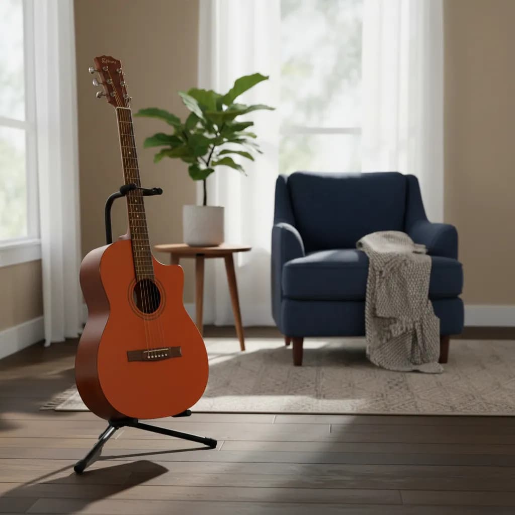 Suporte De Chão Para Guitarra Violão Baixo Emborrachado Klx