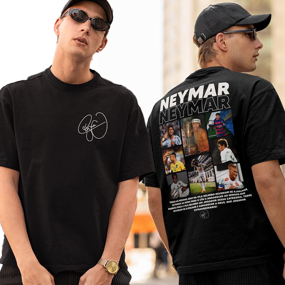 Camisa Premium Neymar Jr Menino Ney Camisa Adulto Infantil 30.1 Unissex 100% Algodão Jogador