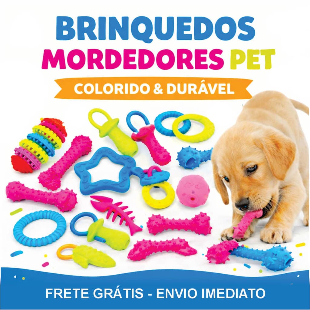 Brinquedos Mordedor Pet Resistente Cachorro Anti Estresse Cão de Pequeno Médio Porte e Filhotes