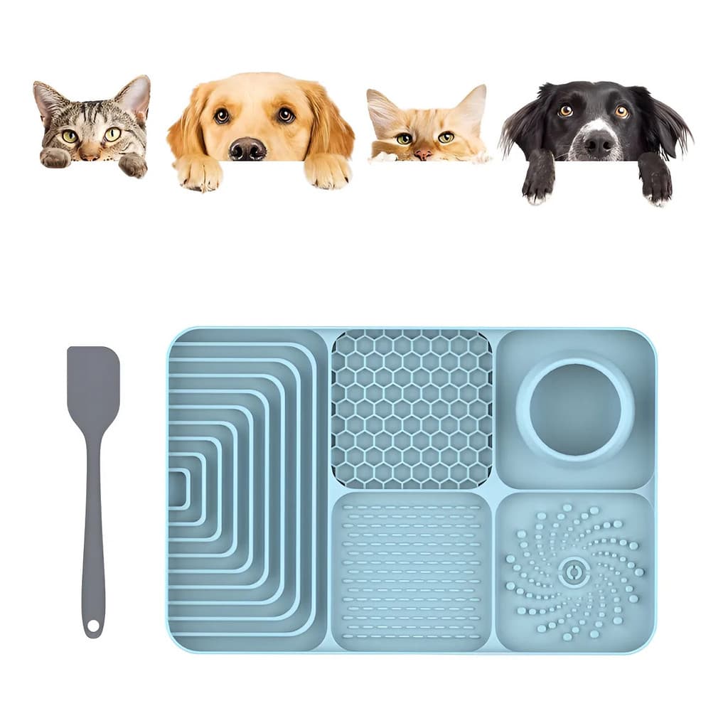 Tapete Comedouro Pet Lento Ventosa  Para Cães Gato Silicone