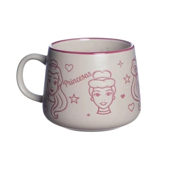 Caneca Moma Cerâmica 500ml Princesas