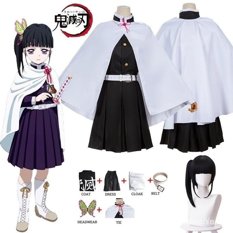 MISS.YE Anime Demon Slayer Cosplay Traje Kimetsu no Yaiba Kanao Tsuyuri Kanawo De Quimono Feminino Halloween