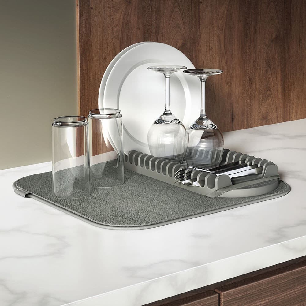 Escorredor De Louças Top Dry Tapete De Microfibra Electrolux Cinza