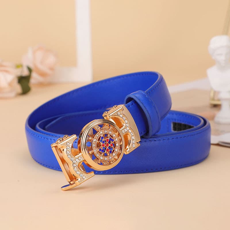 Cinto feminino moda Casual All-Match couro genuíno na moda único cinto feminino tempo de correr senhoras calças cinto se