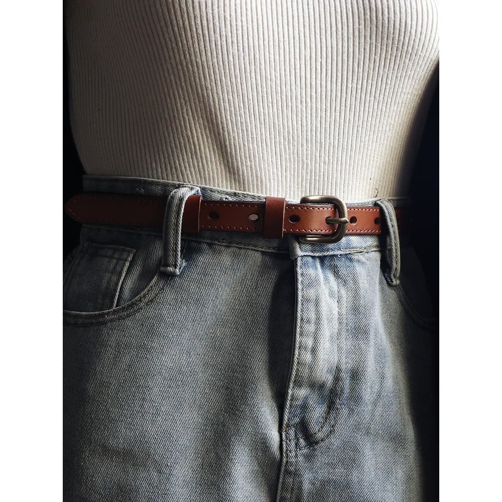 Cinto feminino 2025 novo estilo de couro genuíno cinto feminino jeans cinto feminino combinando jeans cinto