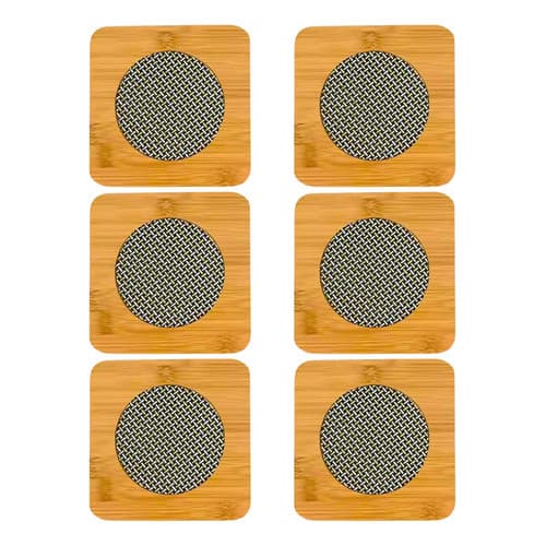 Kit 06 Suporte Descanso De Panela Bambu Quente Protetor Mesa