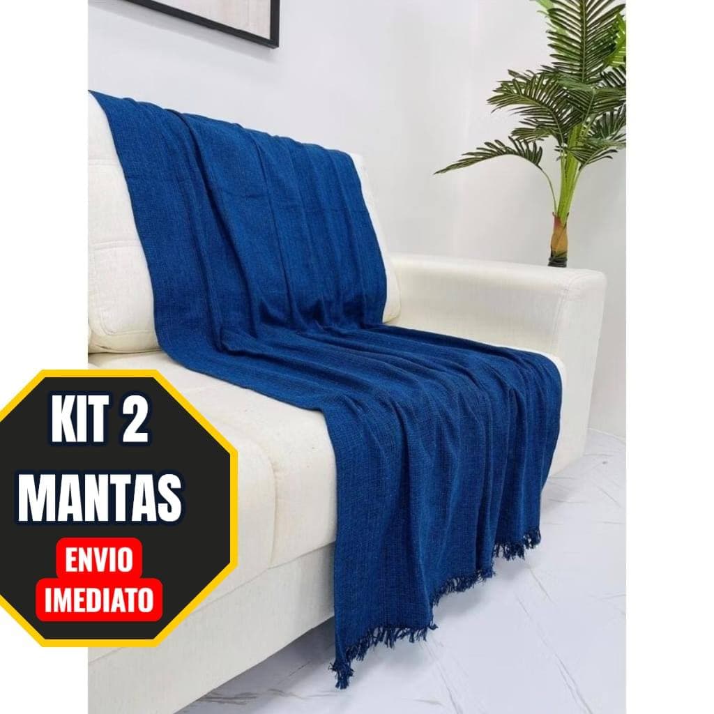 kit 2 Mantas 2,10x1,20 Multiuso Cama e Sofá | Manta Quentinha, Macia e Confortável