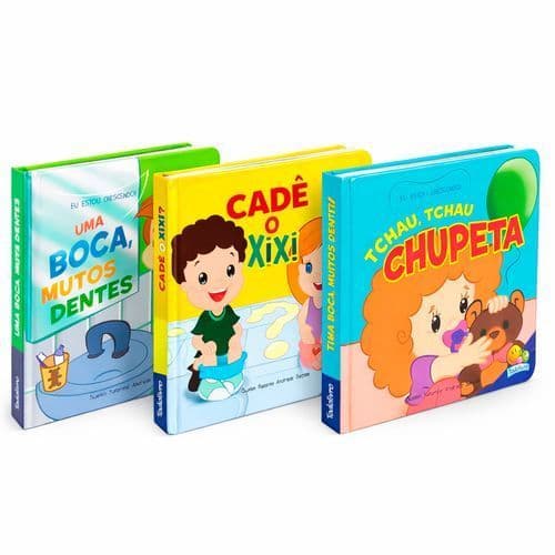 Kit 3 Livros Infantis Educativos Desfralde Chupeta Higiene
