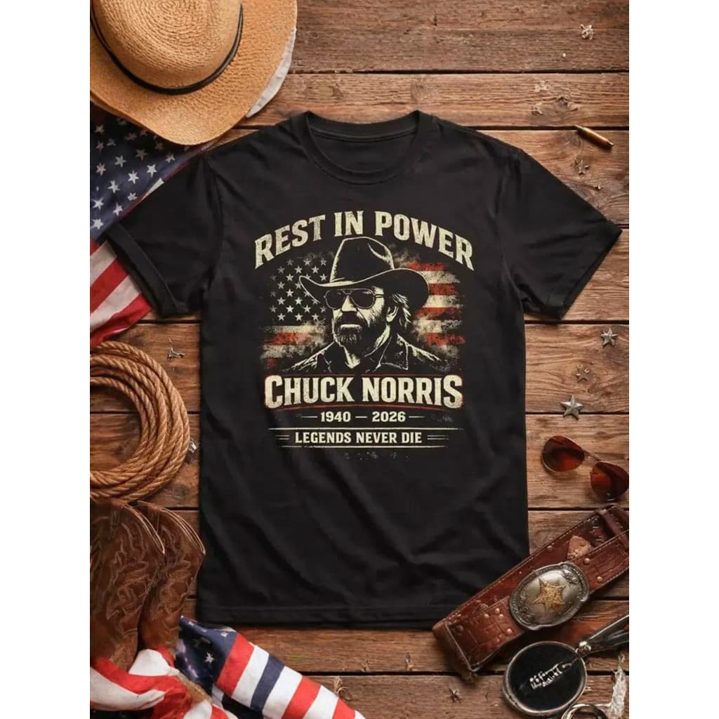 Camiseta Algodão Chuck Norris  Tecido Respirável Costura Reforçada Confortavel Presente  para Fãs
