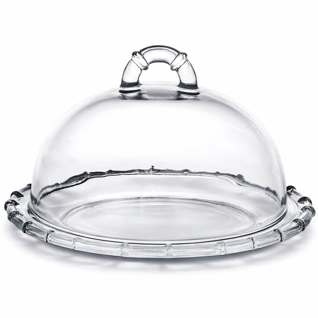 Queijeira de Vidro com Tampa 20cm Porta Queijo Transparente Elegante Mesa Posta Cozinha