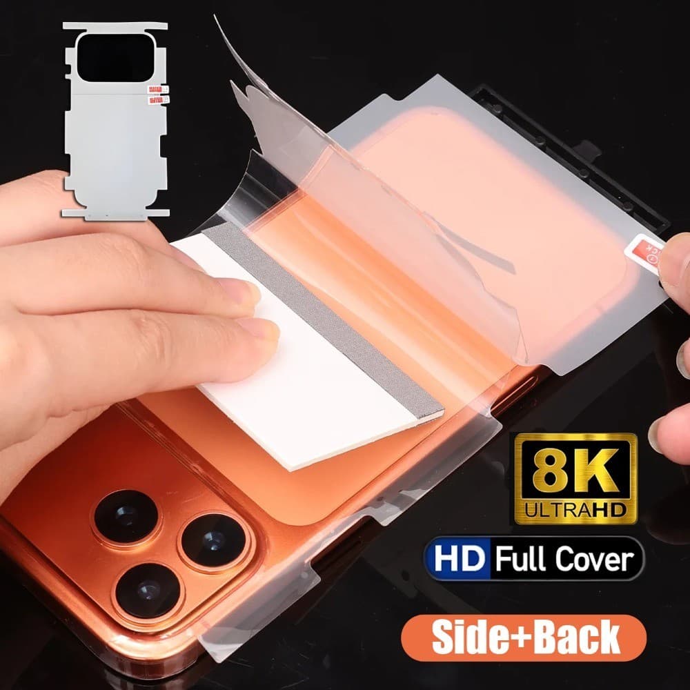 Película Traseira Gel Flexível Para iPhone 11 12 13 14 15 16 17 Pro Max