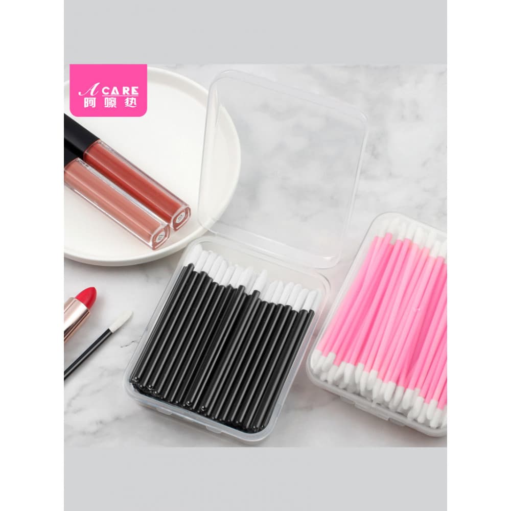 Pincel labial/descartável A1pq808-fácil de começar manchas maquiagem cor batom pequeno ventilador portátil
