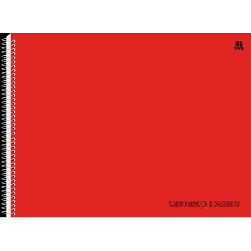 Caderno de Cartografia e Desenho Capa Lisa - Vermelho