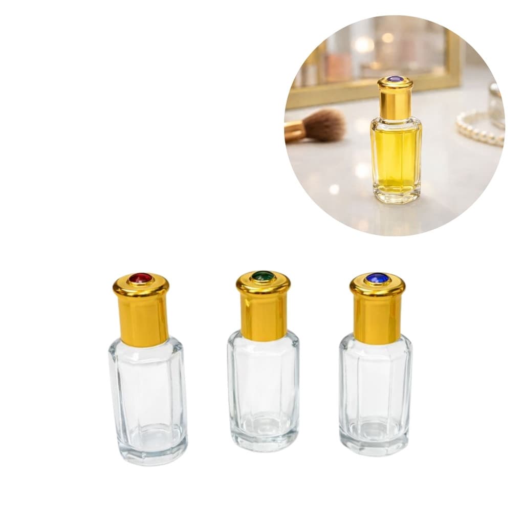 3 Recipientes Vidro Roll On Para Perfume Portátil 12ml