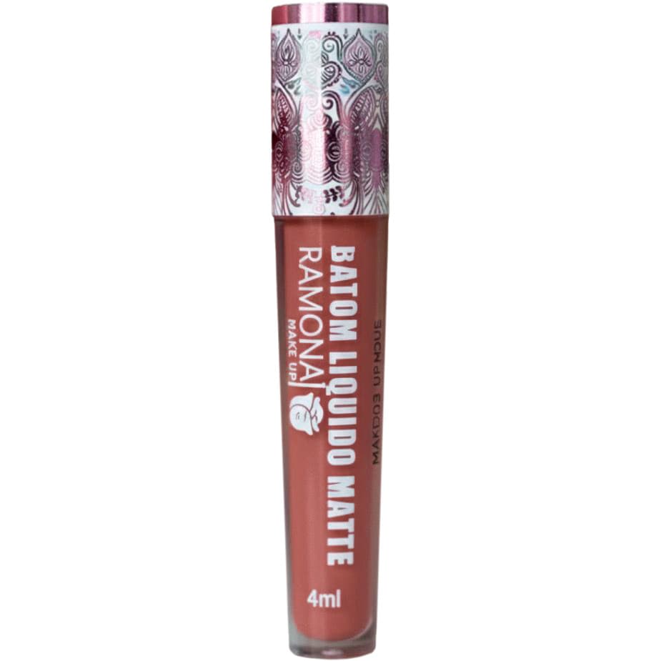 Batom Líquido Matte Cor 04 Marrom 4ml - Ramona Make Up